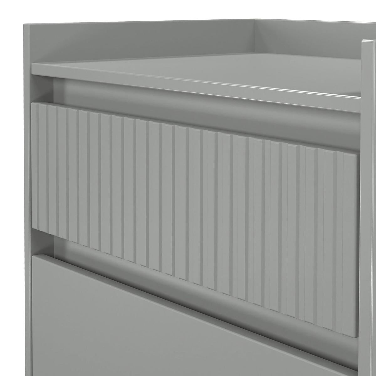 Kenton 2 Drawer Wide Bedside Dusk Grey from Roseland Furniture