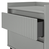 Kenton 2 Drawer Wide Bedside Dusk Grey from Roseland Furniture