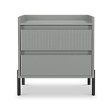 Kenton 2 Drawer Wide Bedside Dusk Grey from Roseland Furniture