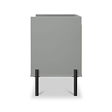 Kenton 2 Drawer Wide Bedside Dusk Grey from Roseland Furniture