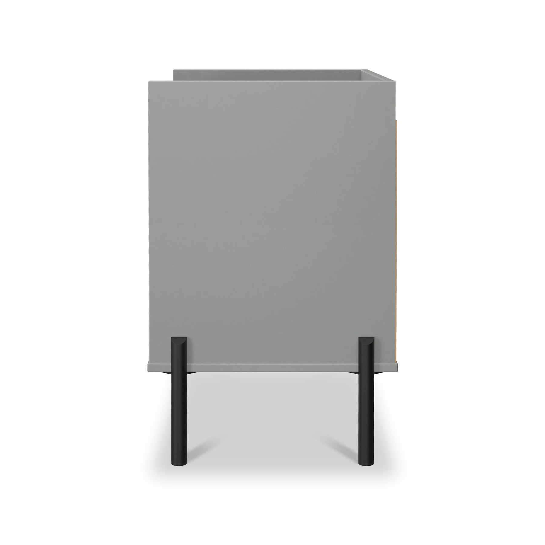 Kenton 2 Drawer Wide Bedside Dusk Grey from Roseland Furniture