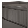 Kenton 2 Drawer Wide Bedside Graphite  from Roseland Furniture