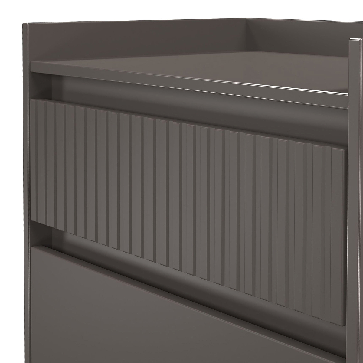 Kenton 2 Drawer Wide Bedside Graphite  from Roseland Furniture