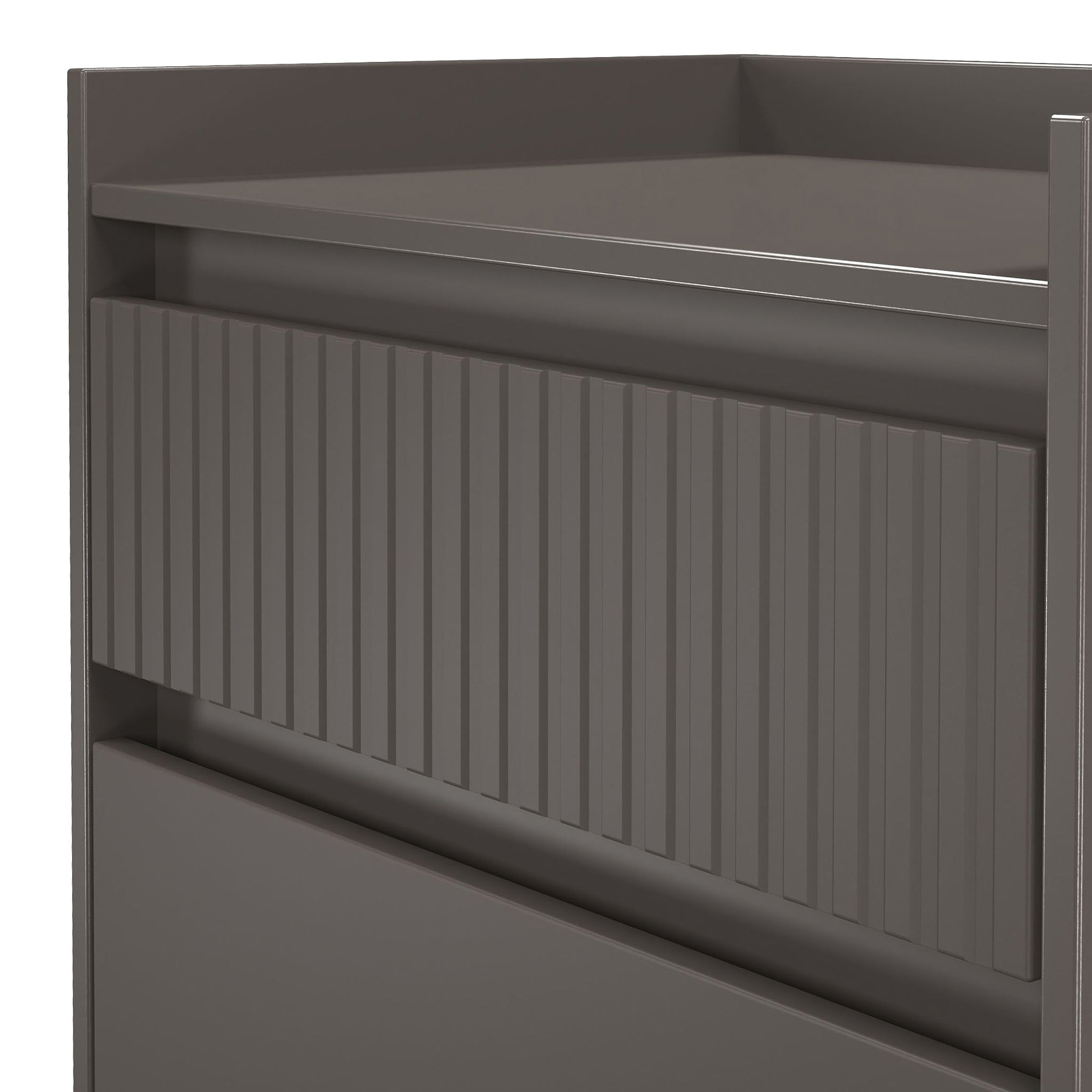 Kenton 2 Drawer Wide Bedside Graphite  from Roseland Furniture