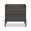 Kenton 2 Drawer Wide Bedside Graphite  from Roseland Furniture
