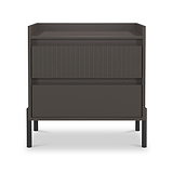 Kenton 2 Drawer Wide Bedside Graphite  from Roseland Furniture