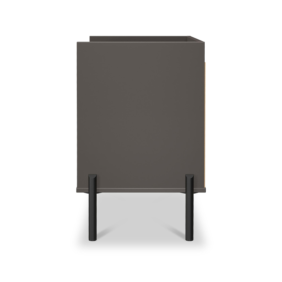 Kenton 2 Drawer Wide Bedside Graphite  from Roseland Furniture