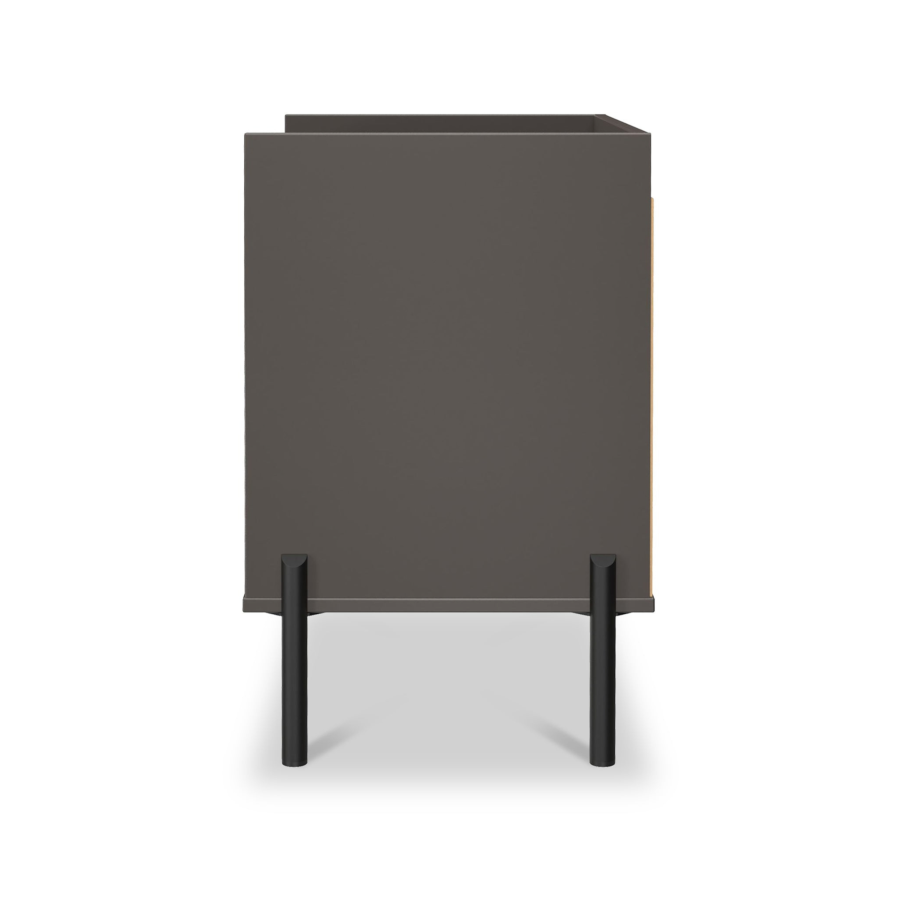 Kenton 2 Drawer Wide Bedside Graphite  from Roseland Furniture