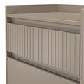 Kenton 2 Drawer Wide Bedside Mushroom Matt from Roseland Furniture