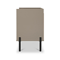Kenton 2 Drawer Wide Bedside Mushroom Matt from Roseland Furniture
