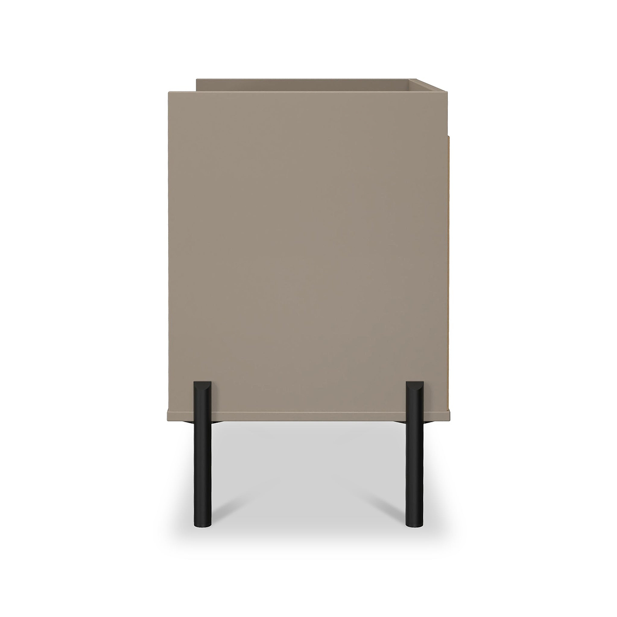 Kenton 2 Drawer Wide Bedside Mushroom Matt from Roseland Furniture