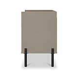 Kenton 2 Drawer Wide Bedside Mushroom Matt from Roseland Furniture