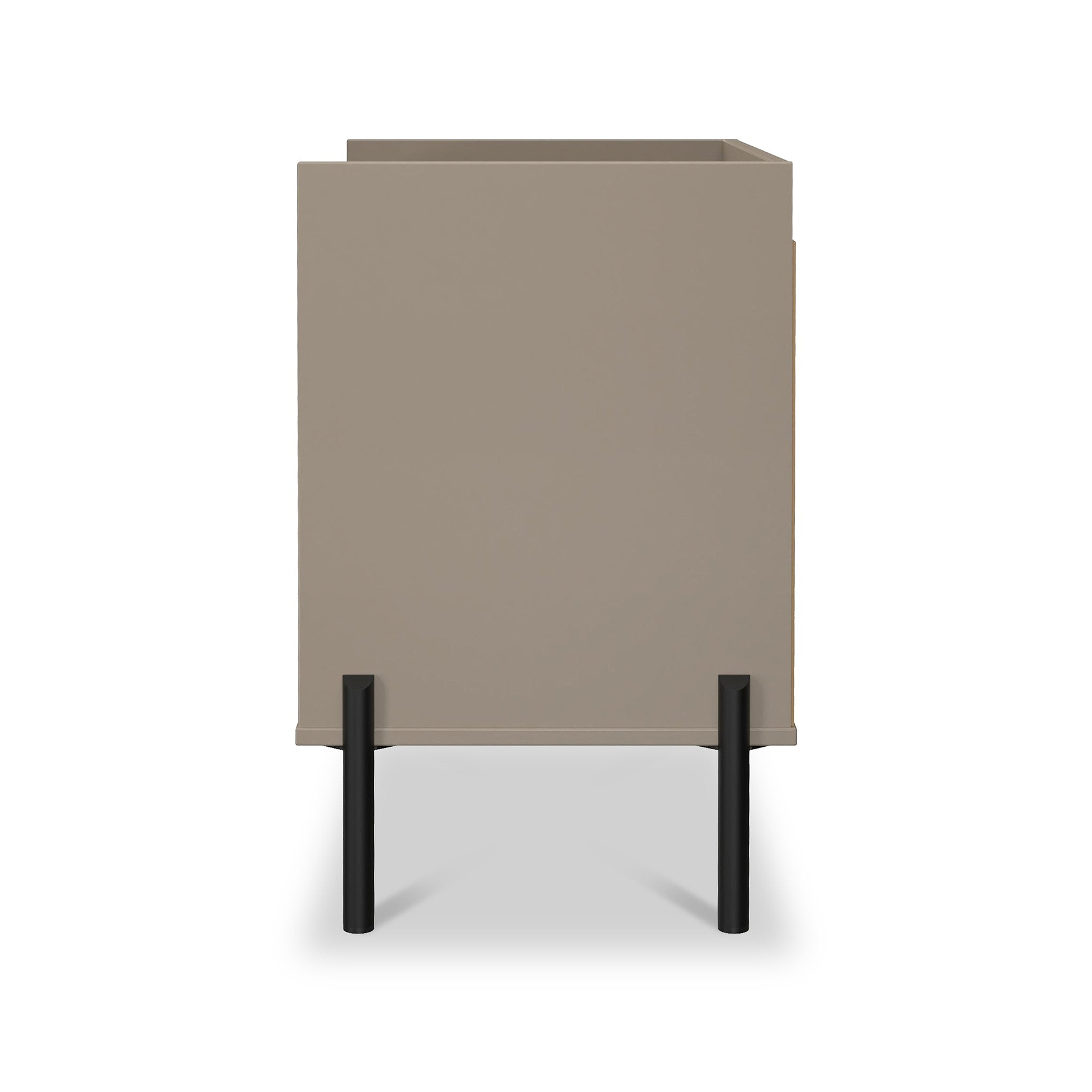 Kenton 2 Drawer Wide Bedside Mushroom Matt from Roseland Furniture