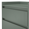 Kenton 2 Drawer Wide Bedside Reed Green from Roseland Furniture