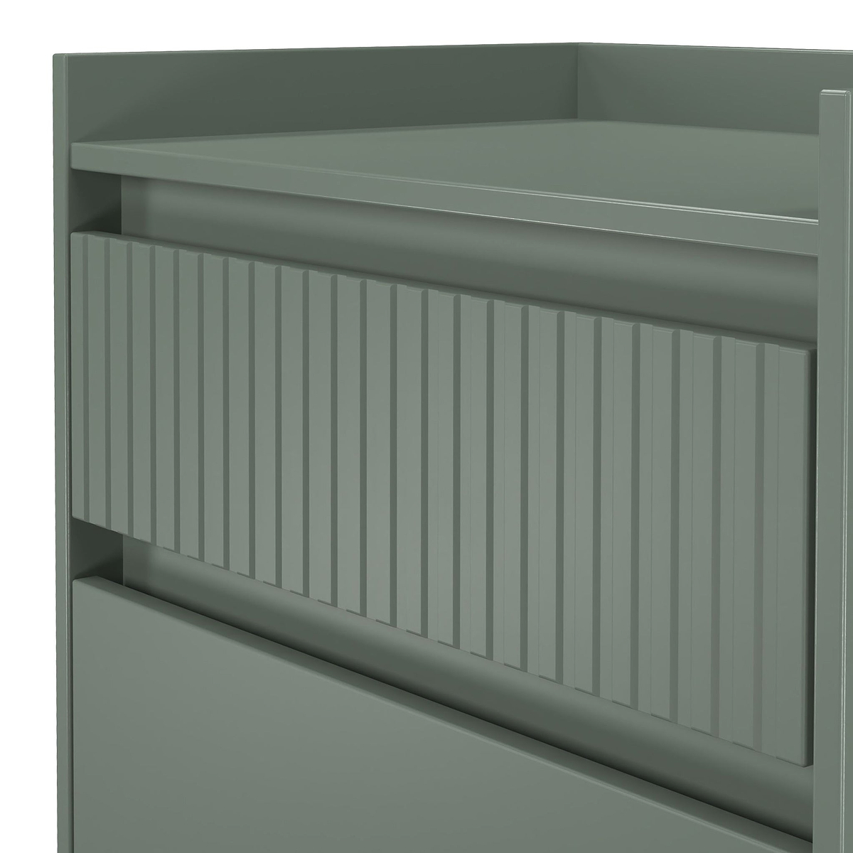 Kenton 2 Drawer Wide Bedside Reed Green from Roseland Furniture