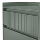Kenton 2 Drawer Wide Bedside Reed Green from Roseland Furniture
