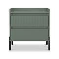 Kenton 2 Drawer Wide Bedside Reed Green from Roseland Furniture