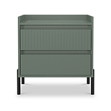 Kenton 2 Drawer Wide Bedside Reed Green from Roseland Furniture