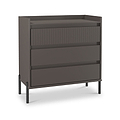 Kenton 3 Drawer Chest Graphite from Roseland Furniture
