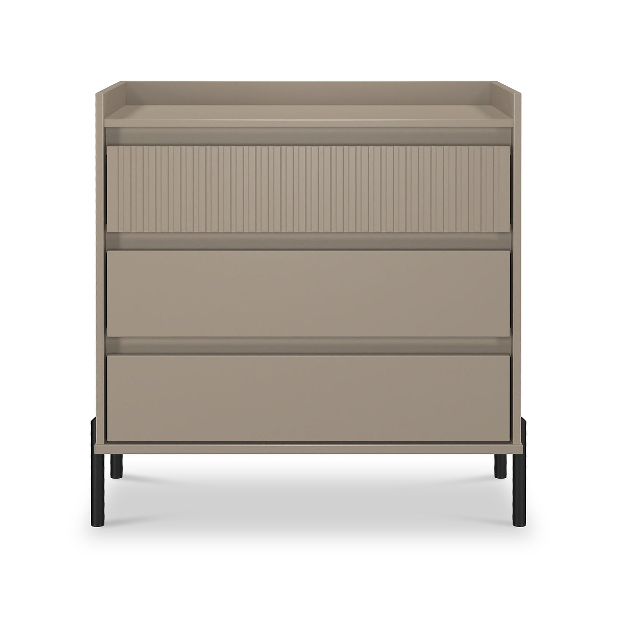 Kenton 3 Drawer Chest Mushroom Matt from Roseland Furniture