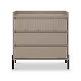 Kenton 3 Drawer Chest Mushroom Matt from Roseland Furniture
