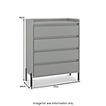 Kenton 4 Drawer Chest Dusk Grey from Roseland Furniture