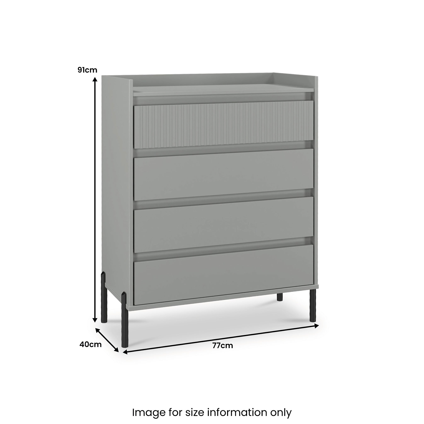 Kenton 4 Drawer Chest Dusk Grey from Roseland Furniture