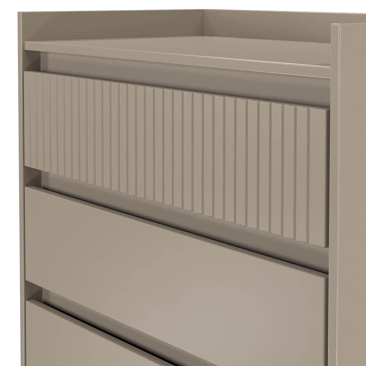 Kenton 4 Drawer Chest Mushroom Matt from Roseland Furniture