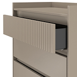 Kenton 4 Drawer Chest Mushroom Matt from Roseland Furniture
