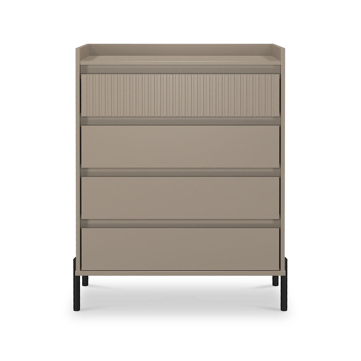 Kenton 4 Drawer Chest Mushroom Matt from Roseland Furniture