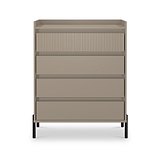 Kenton 4 Drawer Chest Mushroom Matt from Roseland Furniture