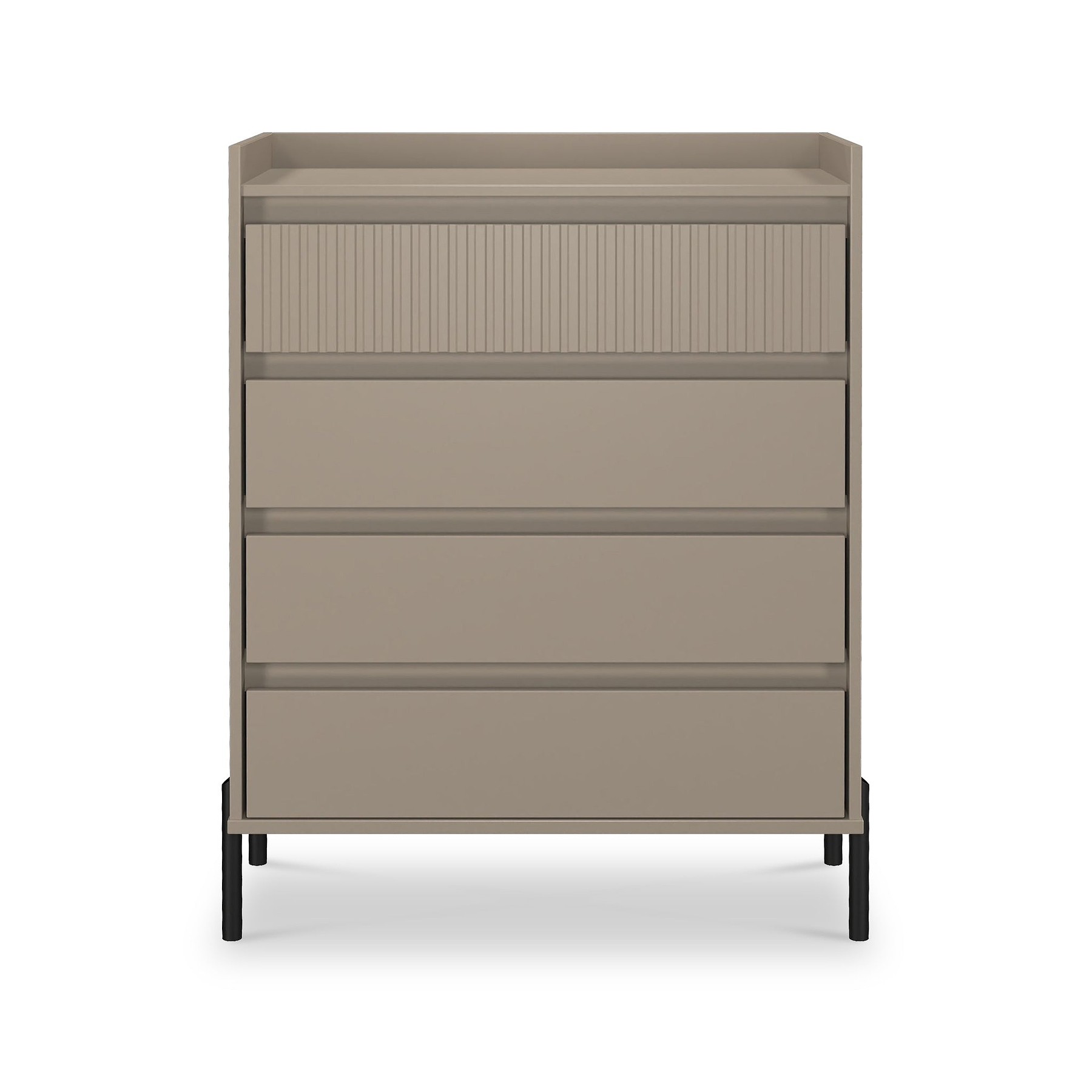 Kenton 4 Drawer Chest Mushroom Matt from Roseland Furniture