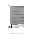 Kenton 5 Drawer Chest Dusk Grey from Roseland Furniture