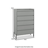 Kenton 5 Drawer Chest Dusk Grey from Roseland Furniture