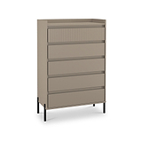 Kenton 5 Drawer Chest Mushroom Matt from Roseland Furniture