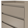 Kenton 5 Drawer Chest Mushroom Matt from Roseland Furniture