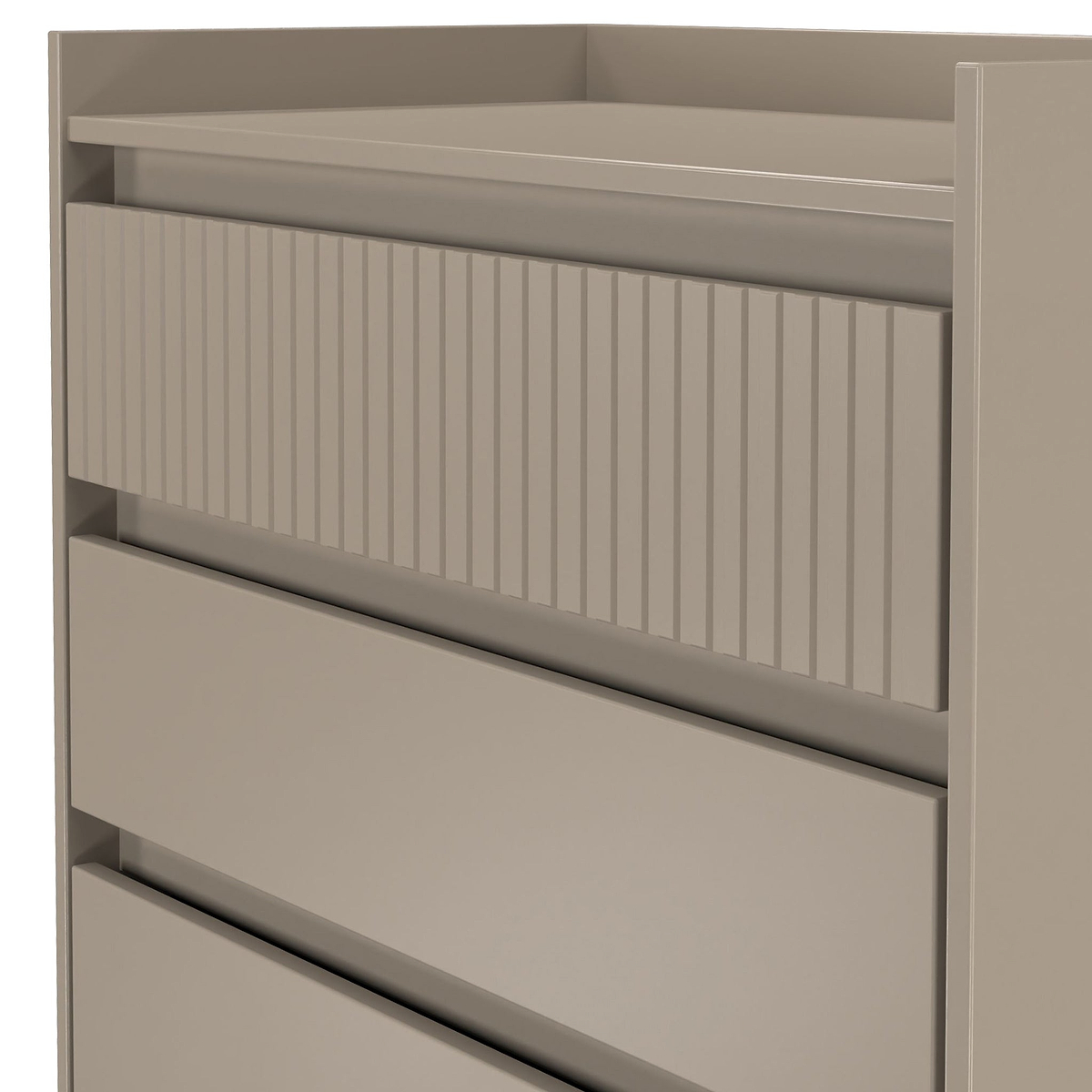 Kenton 5 Drawer Chest Mushroom Matt from Roseland Furniture
