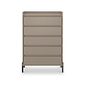Kenton 5 Drawer Chest Mushroom Matt from Roseland Furniture