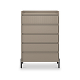 Kenton 5 Drawer Chest Mushroom Matt from Roseland Furniture