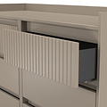 Kenton 6 Drawer Chest Mushroom Matt  from Roseland Furniture