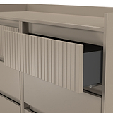 Kenton 6 Drawer Chest Mushroom Matt  from Roseland Furniture