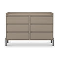 Kenton 6 Drawer Chest Mushroom Matt  from Roseland Furniture