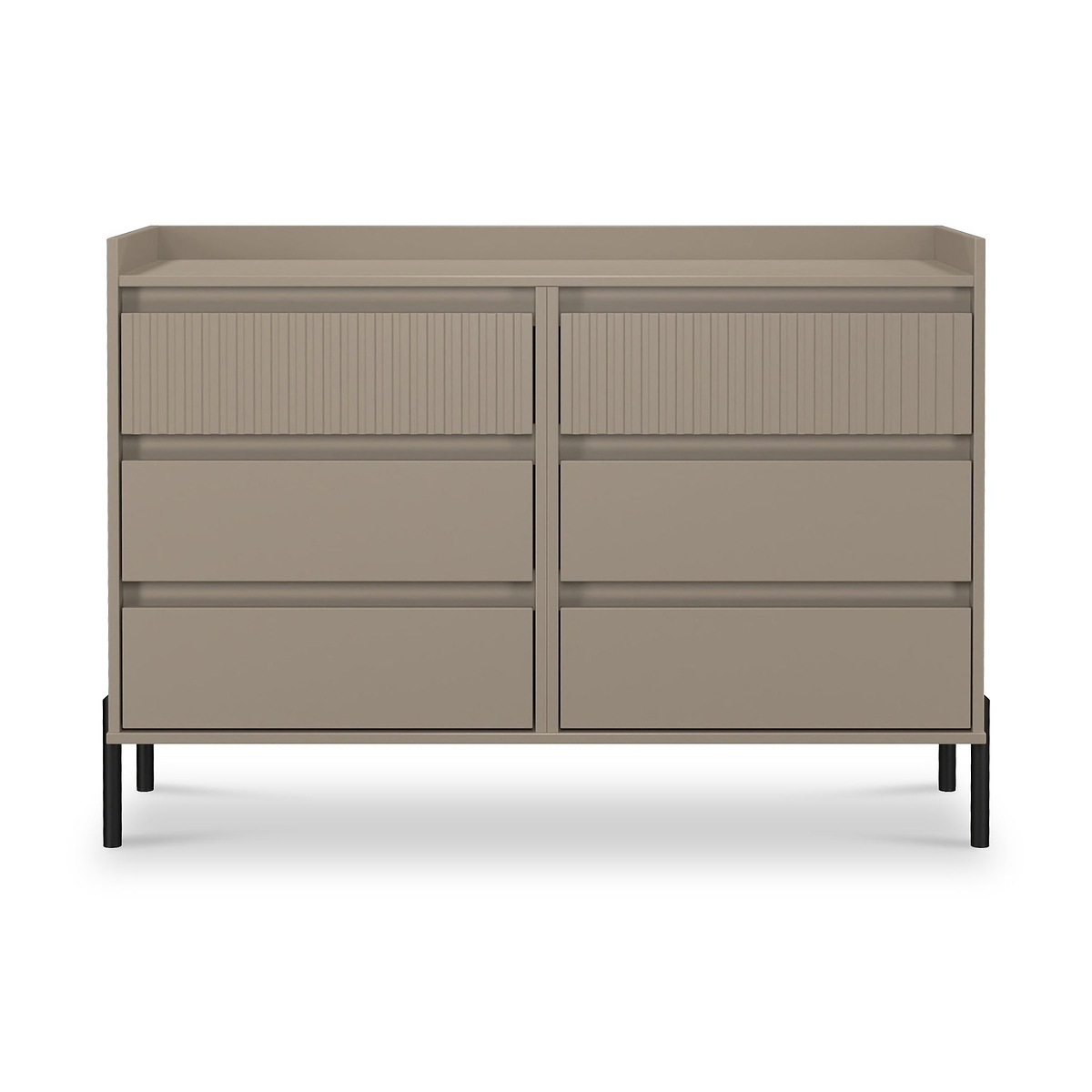Kenton 6 Drawer Chest Mushroom Matt  from Roseland Furniture