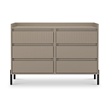 Kenton 6 Drawer Chest Mushroom Matt  from Roseland Furniture
