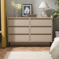 Kenton 6 Drawer Chest Mushroom Matt  from Roseland Furniture