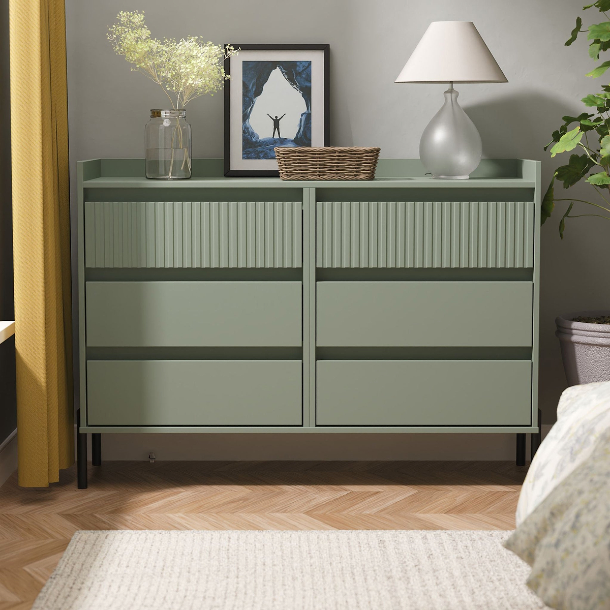 Kenton 6 Drawer Chest Reed Green  from Roseland Furniture