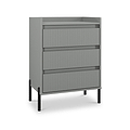 Kenton 3 Drawer Compact Chest Dusk Grey  from Roseland Furniture