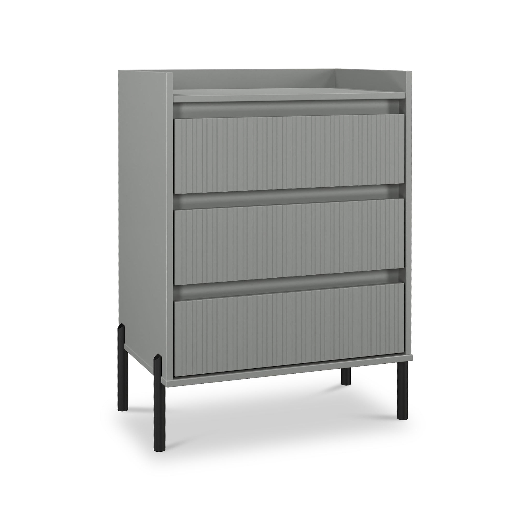 Kenton 3 Drawer Compact Chest Dusk Grey  from Roseland Furniture