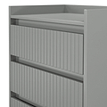 Kenton 3 Drawer Compact Chest Dusk Grey  from Roseland Furniture