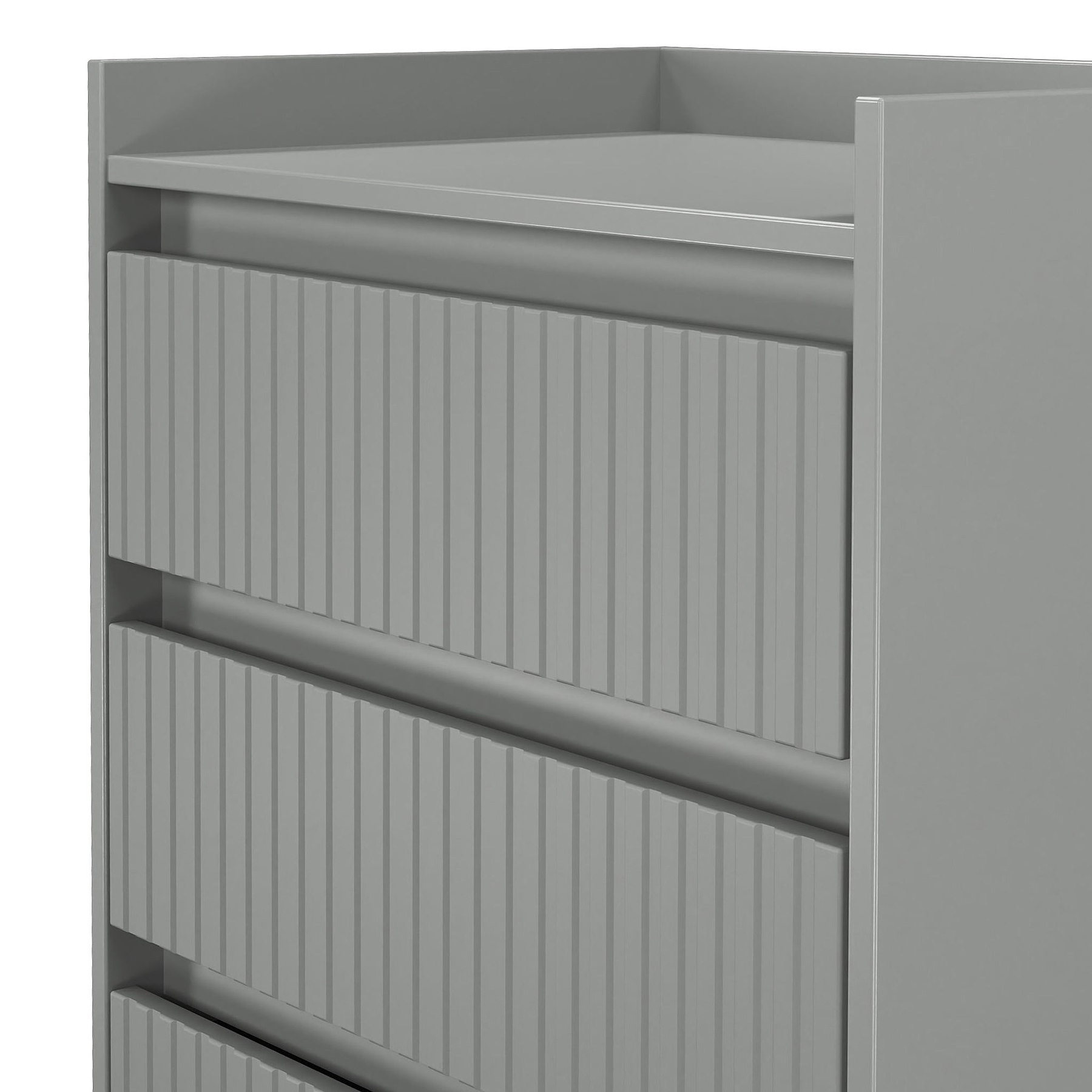 Kenton 3 Drawer Compact Chest Dusk Grey  from Roseland Furniture